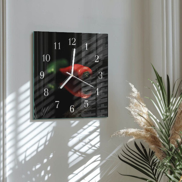 Wanduhr quadratisch Pfeffer