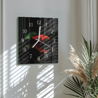 Wanduhr quadratisch Pfeffer