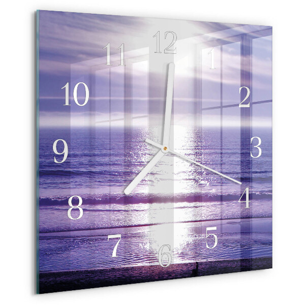 Wanduhr quadratisch Meer