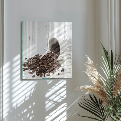 Wanduhr quadratisch Tasse Kaffee