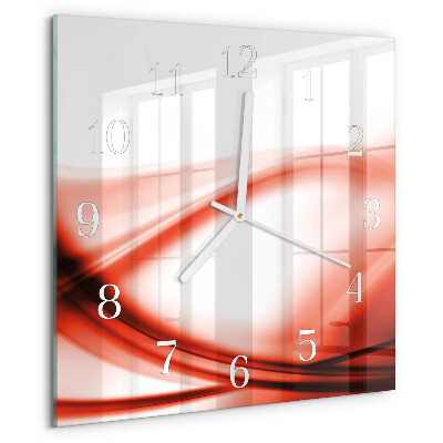 Wanduhr quadratisch Abstrakte Linien