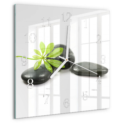 Wanduhr quadratisch Steine
