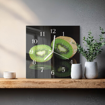 Wanduhr quadratisch Kiwi