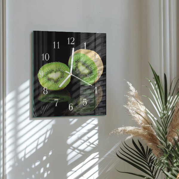 Wanduhr quadratisch Kiwi