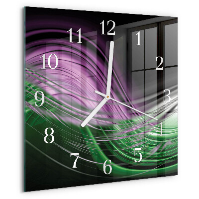Wanduhr quadratisch Abstrakte Kunst