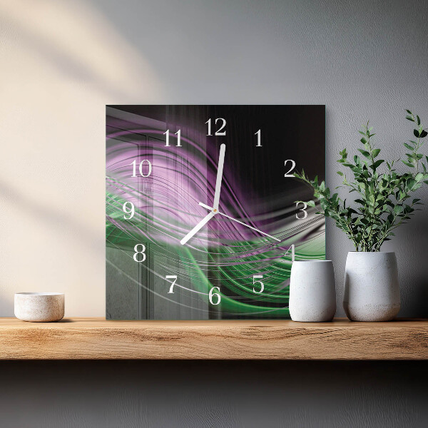 Wanduhr quadratisch Abstrakte Kunst