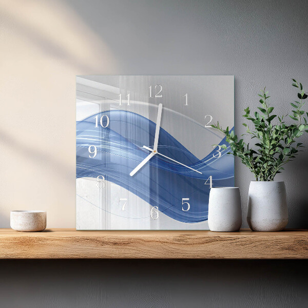 Wanduhr quadratisch Abstrakte Linien