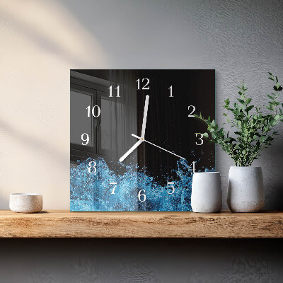 Wanduhr quadratisch Wasser