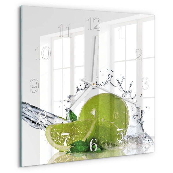 Wanduhr quadratisch Kalkwasser