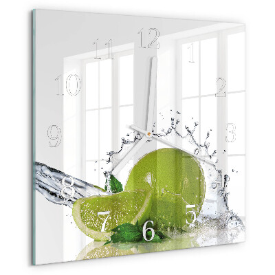 Wanduhr quadratisch Kalkwasser