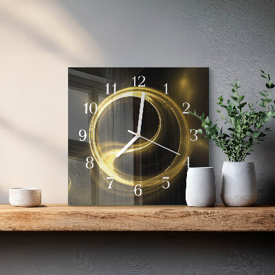 Wanduhr quadratisch Abstraktionskreis