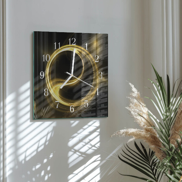 Wanduhr quadratisch Abstraktionskreis