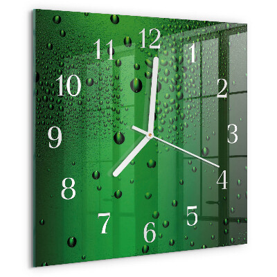 Wanduhr quadratisch Wassertropfen