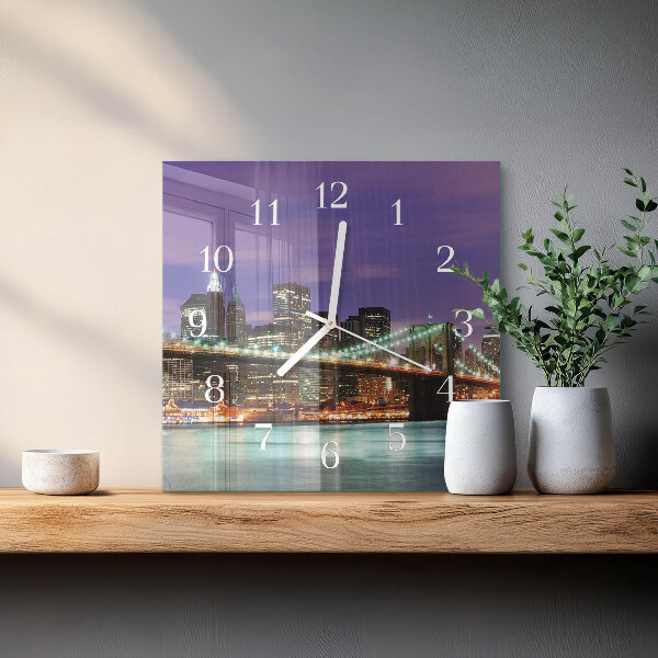 Wanduhr quadratisch Horizontbrücke