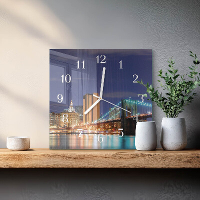 Wanduhr quadratisch Horizontale Brücke