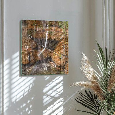 Wanduhr quadratisch Wasserfall
