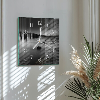 Wanduhr quadratisch Meer