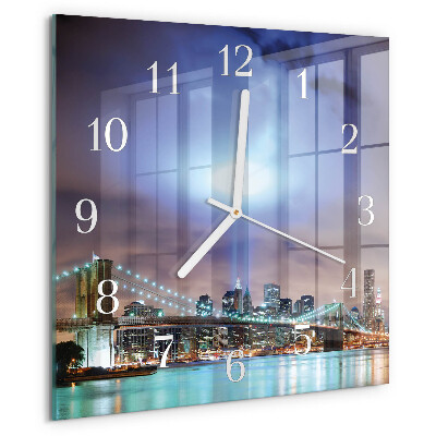 Wanduhr quadratisch Nacht des Horizonts