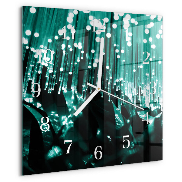 Wanduhr quadratisch Glasfaser