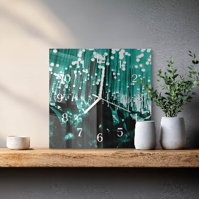 Wanduhr quadratisch Glasfaser