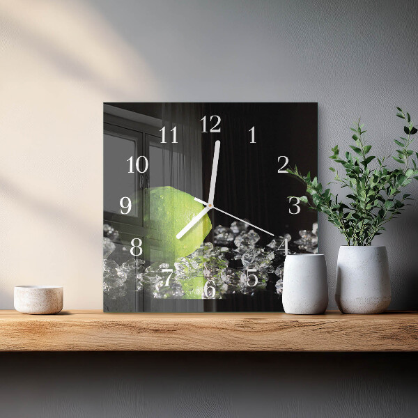 Wanduhr quadratisch Kalziumkarbonat