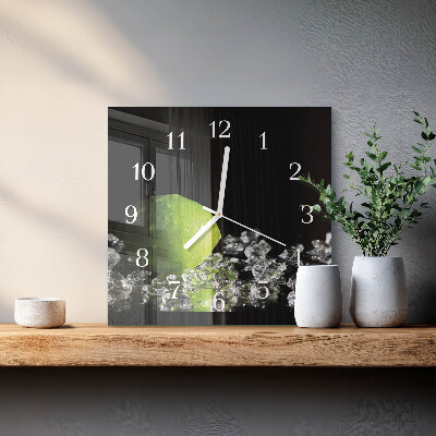 Wanduhr quadratisch Kalziumkarbonat