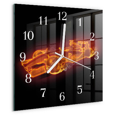 Wanduhr quadratisch Schrott