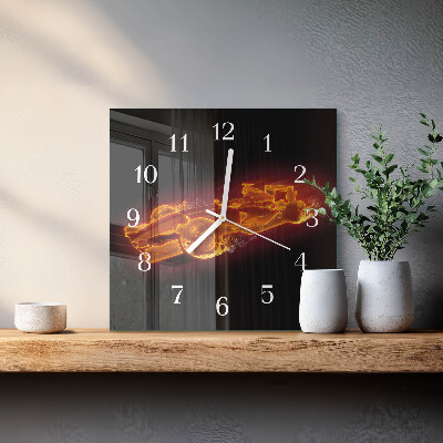 Wanduhr quadratisch Schrott
