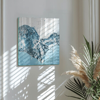 Wanduhr quadratisch Wasser