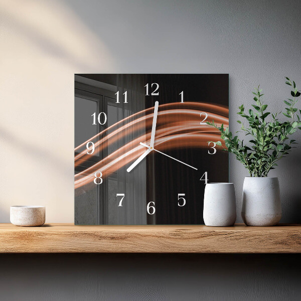 Wanduhr quadratisch Abstrakte Linien