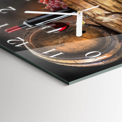 Wanduhr quadratisch Trauben für Wein