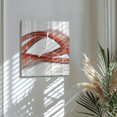 Wanduhr quadratisch Abstrakte Linien