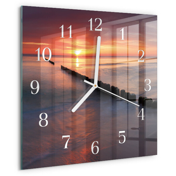 Wanduhr quadratisch Sonne des Meeres