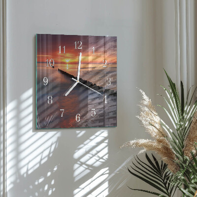 Wanduhr quadratisch Sonne des Meeres