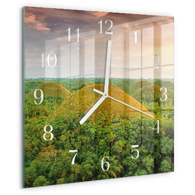 Wanduhr quadratisch Landschaft