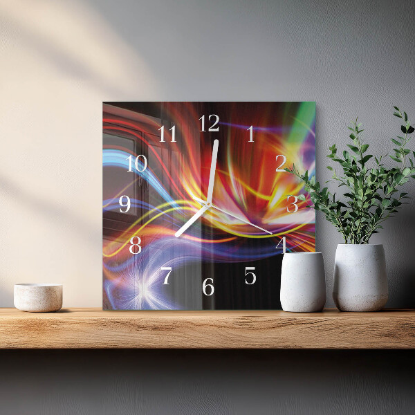Wanduhr quadratisch Abstrakte Kunst