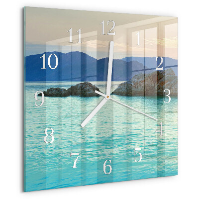 Wanduhr quadratisch Sea Island