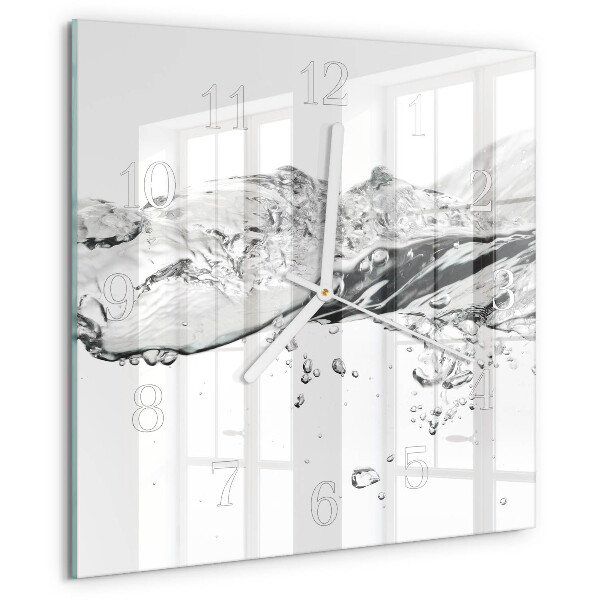 Wanduhr quadratisch Wasser