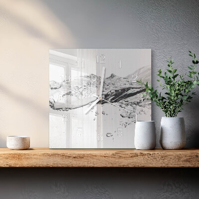 Wanduhr quadratisch Wasser