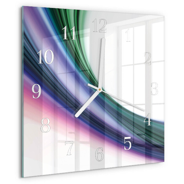 Wanduhr quadratisch Abstrakte Linien