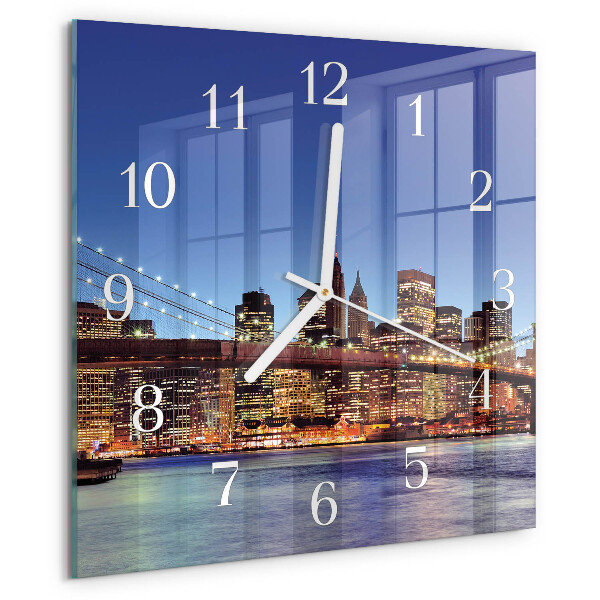 Wanduhr quadratisch Horizontale Brücke