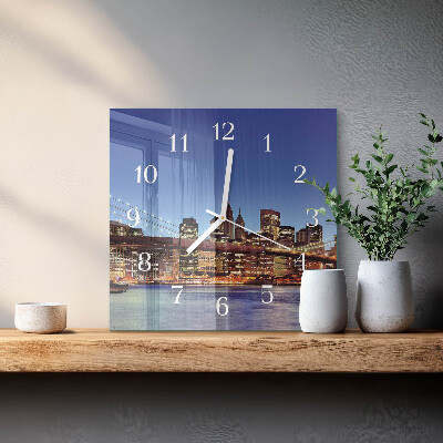 Wanduhr quadratisch Horizontale Brücke