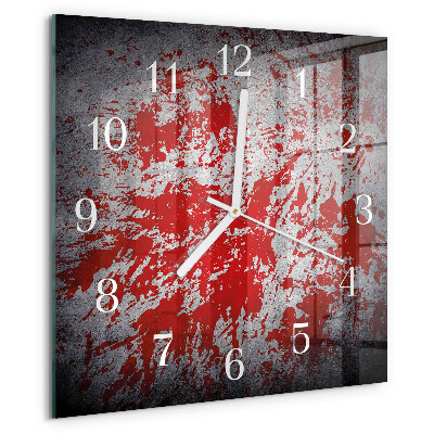 Wanduhr quadratisch Flecken