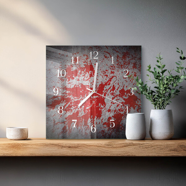 Wanduhr quadratisch Flecken