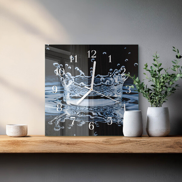 Wanduhr quadratisch Wasser