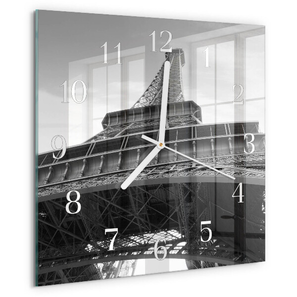 Wanduhr quadratisch Eiffelturm Paris