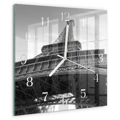 Wanduhr quadratisch Eiffelturm Paris
