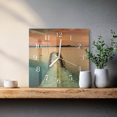Wanduhr quadratisch Netzwerk