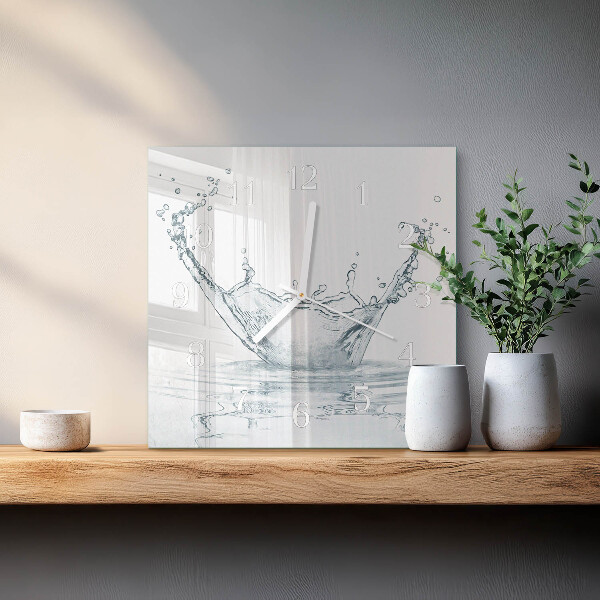 Wanduhr quadratisch Wasser