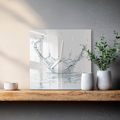 Wanduhr quadratisch Wasser